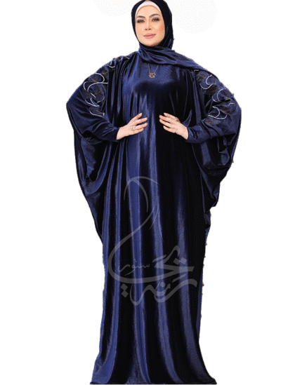 إسدال قطيفة شتوي تطريز متموّج