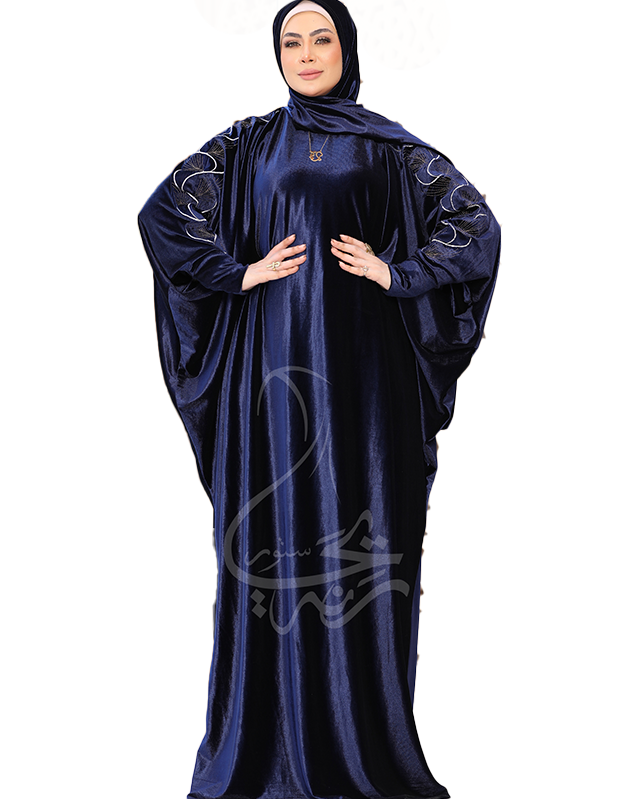 إسدال قطيفة شتوي تطريز متموّج