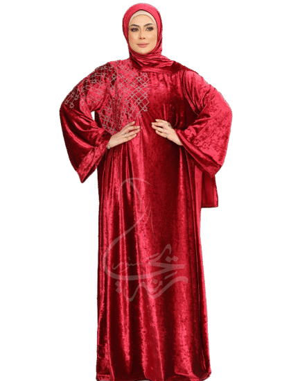 اسدال قطيفة وميض تطريز هندسي