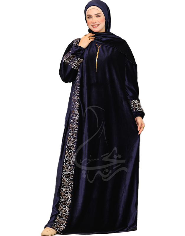 اسدال قطيفة شتوي تطريز جانبي