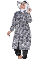 بوركيني أبيض وأسود